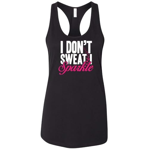 mintytees keepin' It Fresh I Don't Sweat I Sparkle Ladies Workout Tank Workout Tank Top