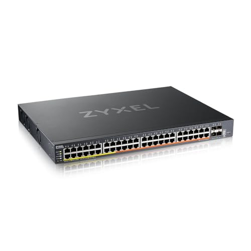 Image of Zyxel 52-Port PoE Switch | 16 x 2.5GbE, 32 x 1GbE PoE++, 4 x 10GbE SFP+ | Cloud Managed Multi-Gig L3 Access Switch | Dual Power AC 960W / DC 2400W [XMG2230-52HP]