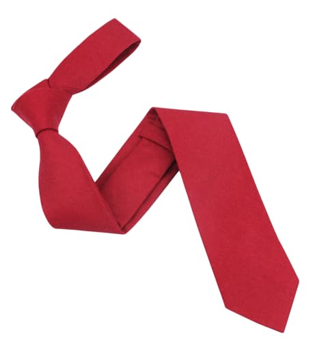 Image of Mens Solid Linen Ties - Regular Width Pattern Necktie for Men