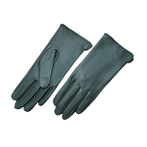Guantes de conducción de piel de oveja fina para mujer, para pantalla táctil, sin forro, estilo recto, para montar en motocicleta, En8, 6 12