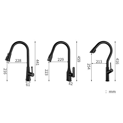 Robinet de cuisine noir extractible : résolvez le manque de place avec les 2 modes de buse