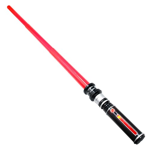 KEGOZ Red Light Saber Expandable Light Swords with Glowing Handle & FX Sound Effect Red LED Light Sabers for Kids Halloween Dress Up Xmas Gifts Galaxy War Fighters