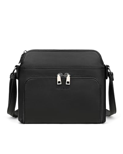 MASINTOR Crossbody Purse Bags for Women, Multi-Pocket Soft Leather Shoulder Purse with Tassel, Lightweight Travel Handbag