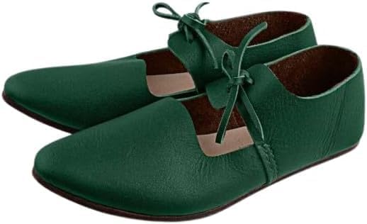 Medieval Renaissance Latchet Shoes Handcrafted 15th Century Leather Footwear for Women