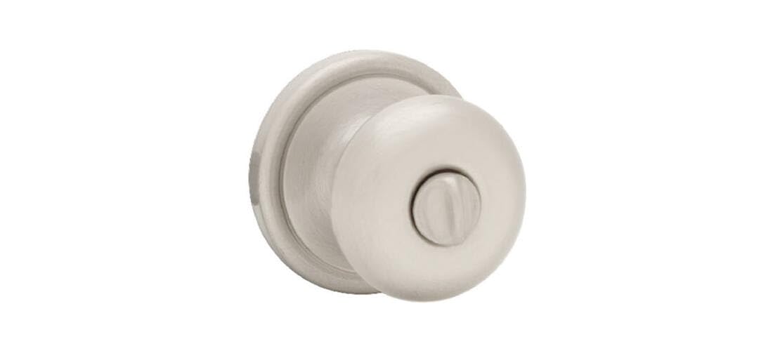 Kwikset 97300-869 Saten Nikel Hancock Gizlilik Yatak/Banyo Düğmesi