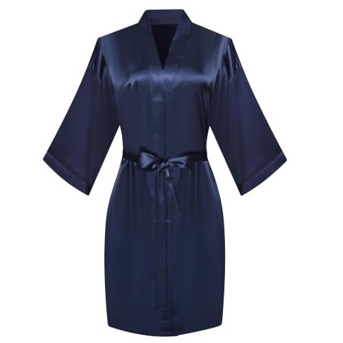 Image of Super Shopping-zone Women's Pure Bride Robes Embroidery Bridesmaid Robes Bridal Party Kimono Robe Wedding Sleepwear