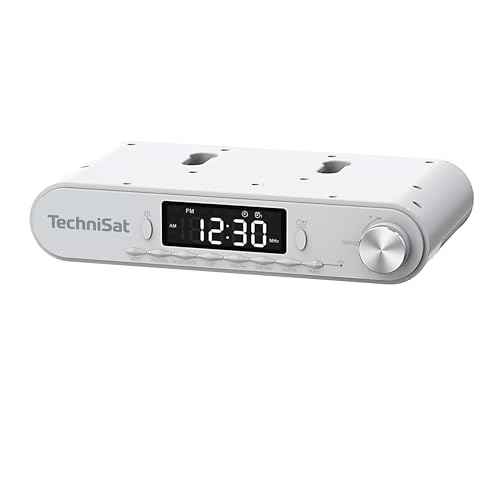 TechniSat Viola Küchenradio - Unterbau Radio mit UKW/FM, LED Display, Arbeitsleuchte, Timer, Bluetooth, Weckfunktion, Freisprecheinrichtung, 5 W Lautsprecher