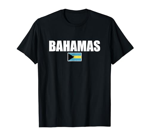 Bahamas Vintage Bandera Bahameño Camiseta