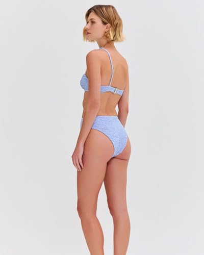 Papillon Jacquard One Shoulder Bikini Top3