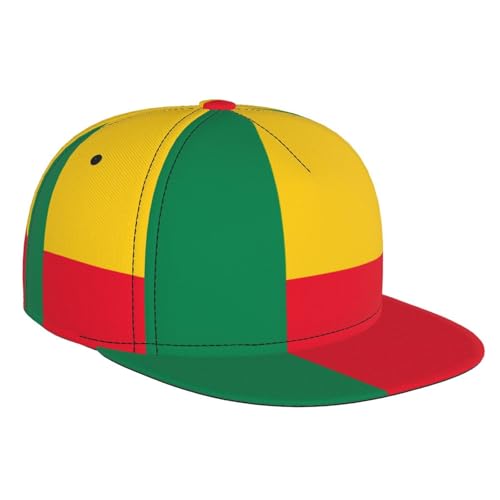 MROWYC Drapeau du Bénin Casquette de Baseball Réglable Imprimé Casquette de Voyage Convient pour Tennis, Pêche et Alpinisme Noir