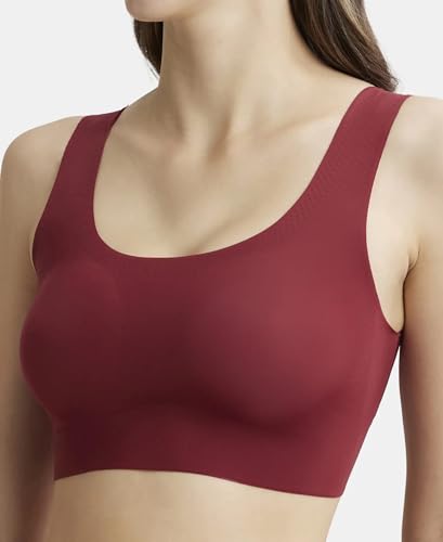 Image of Jockey 1839 Lounge Bra | Wirefree | Padded | Full Coverage | 360 Degree Stretch and Removable Pads | Microfiber Nylon Fabric