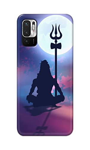 Image of Printed Hard Back Cover Case for Mi Redmi Note 10T 5G | Mi Redmi Note 10 5G Back Cover (Lord Shiva) -1302