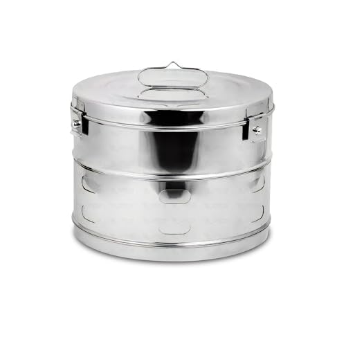 Image of OTICA Dressing Autoclavable Instrument Drum (Jointed) - Ideal for Hospitals, Clinics, Surgical Procedures, Laboratories, and Medical Students (11x9)