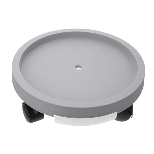 OUNONA 可動式厚手プラスチック製植木鉢トレー ストッパー付き転キャスター 花台用花盆受け皿 床保護と移動便利な多用途プランターベース