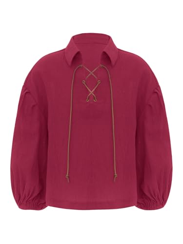 Boys Medieval Pirates Shirts Kids Renaissance Long Sleeve Tops Vikings Knight Warriors Shirts3