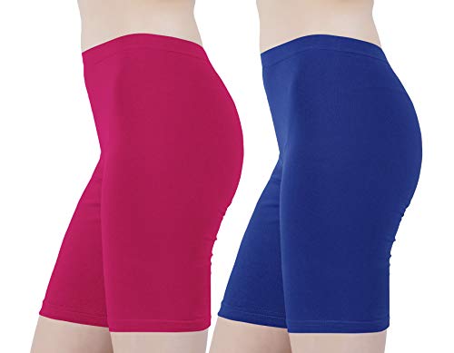 Image of Buy That Trendz Cotton Lycra Tight Fit Stretchable Cycling Shorts Womens | Shorties for Active wear /Exercise /Workout /Yoga /Gym /Cycle /Running Red Grey Combo Pack of 2
