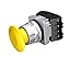 Siemens 52BR8W4G Heavy Duty Twist-to-Release Unit, 30mm, Yellow, 1-3/4" Plastic Mushroom Head, Maintained, 2NC Contact, BlackMax, Watertight/Oiltight