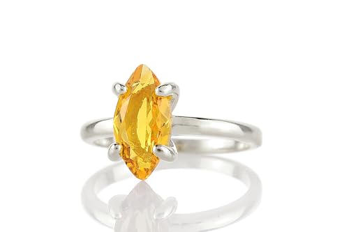 Bague citrine marquise argent 925 : le bijou hypoallergénique qui ne ternit jamais