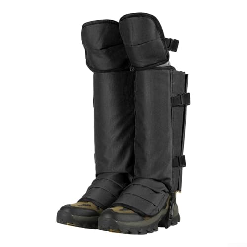 Polainas transpirables pero impermeables para senderismo de larga distancia y mochileros con ajuste optimizado sobre botas y puños de pantalón (negro)
