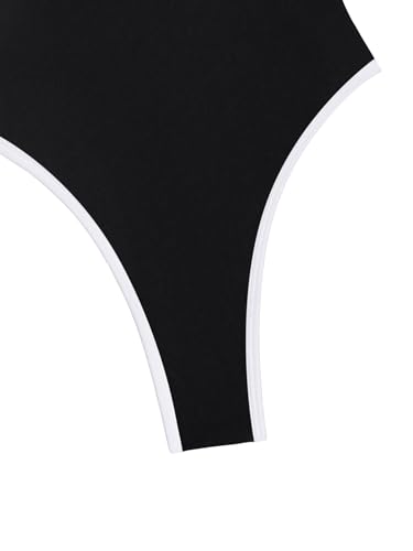 Image of Foxiny Sexy Backless Cheeky High Cut Leg Thong V Neck One Piece Swimsuit