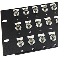 Gruber BNC Feedthru Panel, Loaded, 48 Port, 3U, 75-ohm