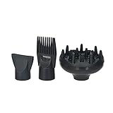 3 x Haartrockner-Düsenaufsätze, verschiedene Formen, Styling-Zubehör, kompatibel mit den meisten Trocknern, schnell trocknend, kein Frizz
