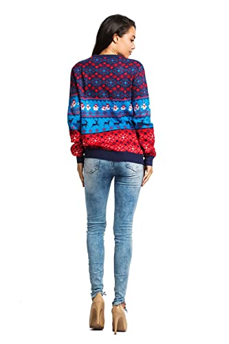 Ugly Christmas Sweater for Men, Reindeer Unisex Women Xmas Fairisle Classic Pullover for Party Festive Party2