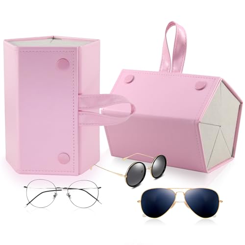 Image of SMARTTOP Sunglass Eyeglass Organizer Collector 5 slot 6 Slot PU Eyeglasses Storage Case Box Multiple Hanging Eyewear Display
