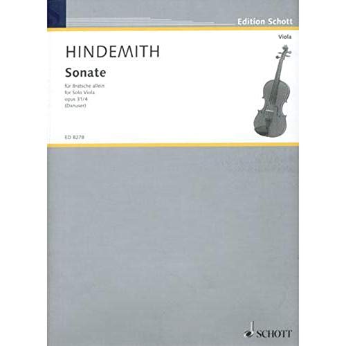 Hindemith: Sonata for Solo Viola, Op. 31, No. 4 (Printed Edition)