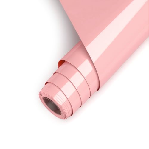 Asoway Vinilo Textil Termoadhesivo, Vinilo Textil Rosa claro 30.5cm x 457cm HTV Rollo Para DIY camisetas, bolsas, sombreros y otros tejidos, Efecto de patrón tridimensional，Fácil de operar
