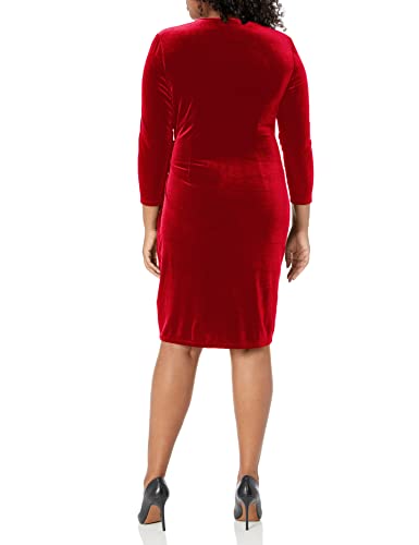 Anne Klein Womens Velvet Short Sheath Dress2