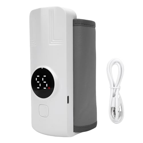 Portable Bottle Warmer Baby Bottle Warmer Travel USB 6 Temperature Levels 360 Even Heating Night Light for Home Outdoor
