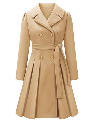 Vancavoo Cappotto Donna Elegante Cappottino Lungo...