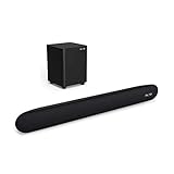 Soundbar Bestisan Bluetooth TV Sound Bar 60W 24-Inch with 3 Equalizer Modes, Remote Control, Powerful Speakers, Deep Bass, Optical Aux Coaxial Connection, Mount Kit, Wall Mountable (28INCH 2.1)