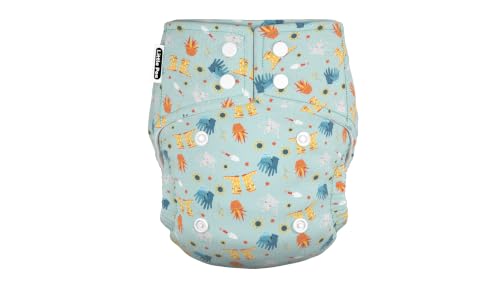 Image of Little Pea Adjustable Cloth Diaper for Babies (3 Months-3 Years) | Leak-Proof, Washable & Reusable | Includes 2 Diaper + 2 Absorbent Pad | Free Size (5-18 kg) | Pack of 2