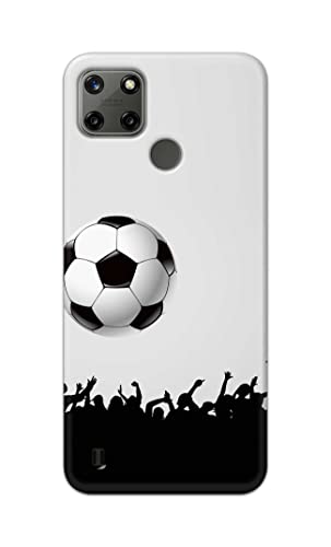 Image of Printed Hard Back Cover Case for Realme C21Y | Realme C25Y Back Cover (Football Icon) -1302