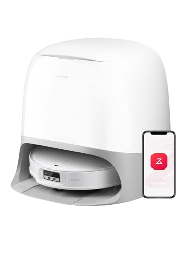 roborock Qrevo CurvX Robot Aspirapolvere e Mocio, Aspirazione 22.000Pa,7,98 cm Design ultra-sottile, Doppio Sistema Antigroviglio, Telaio AdaptiLift, Lavaggio e Asciugatura Auto ad Acqua Calda Mop