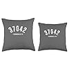 37042 Clarksville Tennessee Hometown Postal Code Throw Pillow #2