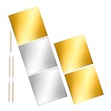 Cabilock Doppelseitige Aluminiumfolien mit Reliefplatten und Rillstift, Reißfest und Präzise für Scrapbooking und Grußkartengestaltung Bastelpapier