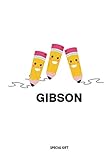  Gibson: Custom Name boys notebook for Back to School - Boys Back to School - First Day of Preschool ( Gift for your son, 100 pages, 6x9 )
