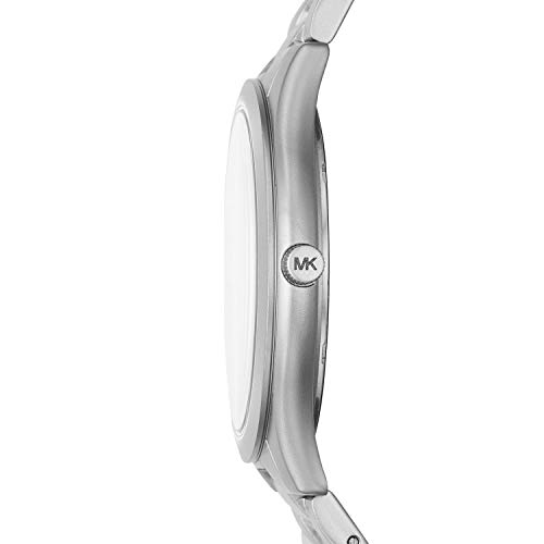 Michael Kors Women's Slim Runway Quartz Watch With Metal Strap, Silver, 20 (Model: Mk4502) #TOP2