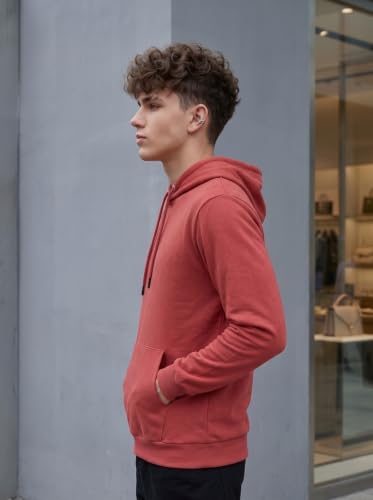 Image of HOODMASTER Unisex Fleece Hoodie Sweatshirt with Pockets Full Sleeves Regular Fit Solid Pattern Hooded Neck and Standard Length | Hoodies for Men & Women