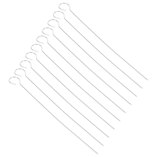 AKOOSY 30 piezas Pinchos de Acero para Barbacoa Agujas Metálicas para Asar Carne y Verduras Reutilizables para Parrilla y Horno