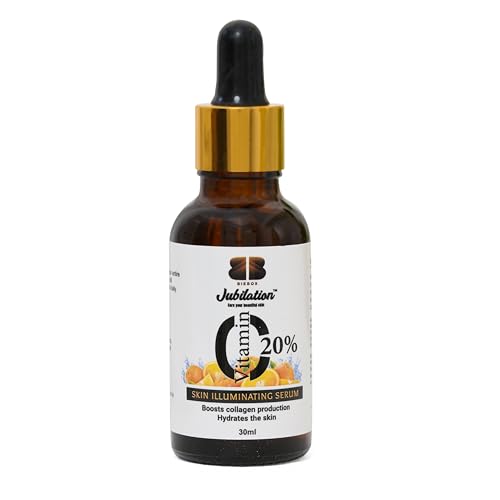 Image of Jubilation 20% Vitamin C Face Serum for Glowing Skin Dark Spot & Pigmentation Acne Scar Revives Dull Skin & Protects Against Sun Damage Vitamin C Serum for Oily Skin Suitable for Men & Women 30 ml