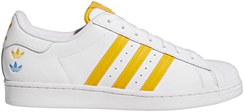 Amazon.com | adidas Originals Men's Superstar Sneaker, White/Team  Collegiate Gold/Pulse Blue, 10 | Fashion Sneakers