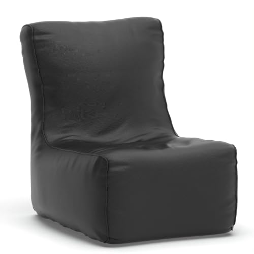 Image of Bean Bag Chair Cover | Size: 4XL | Color: Black | Without Beans | Premium Leatherette Cover (CMF 1341)