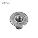 uxcell M6 T-Nuts, 24pcs Carbon Steel Tee Nuts, Round Base Weld Nuts 10mm Height Through Hole Flange Insert Female Thread Plate Nuts