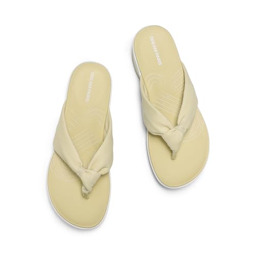 Image of DREAM PAIRS Platform Flip Flops for Women Cushioned Thong Sandals with Soft Eva Foam Insole Lightweight Lycra fabric Comfort Dressy Slides Slippers for Summer Beach