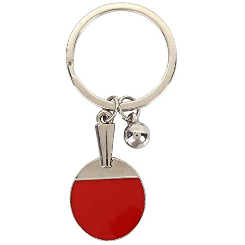 Llavero metálico raqueta de ping pong, tenis de mesa, ping, pong, paleta de pin pon, 11 cm largo