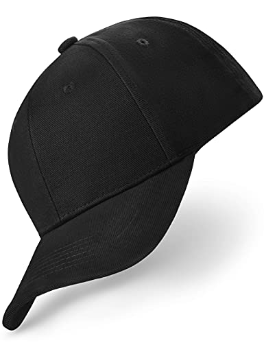 REEFLESS® Baseball Cap Herren Damen Schwarze Basecap - verstellbare Kappe - Caps für Männer Frauen